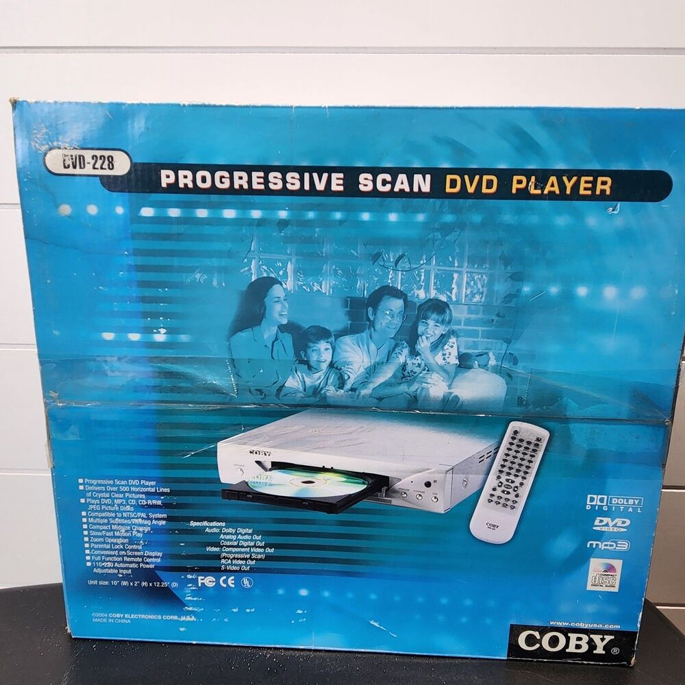 Coby DVD-228 Progressive Scan DVD Player 2004 NEW Open Box